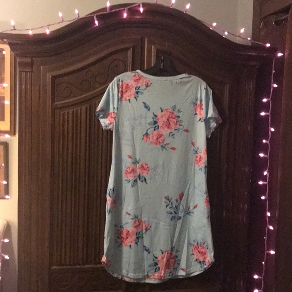 Simple Sweet Rose-Patterned Dress w/ Pockets - Picture 3 of 5